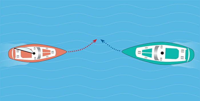 Boat collision illustration