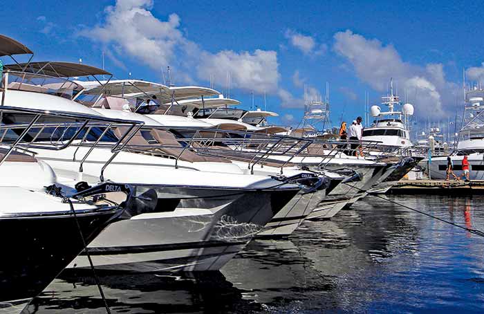 Boats lined up