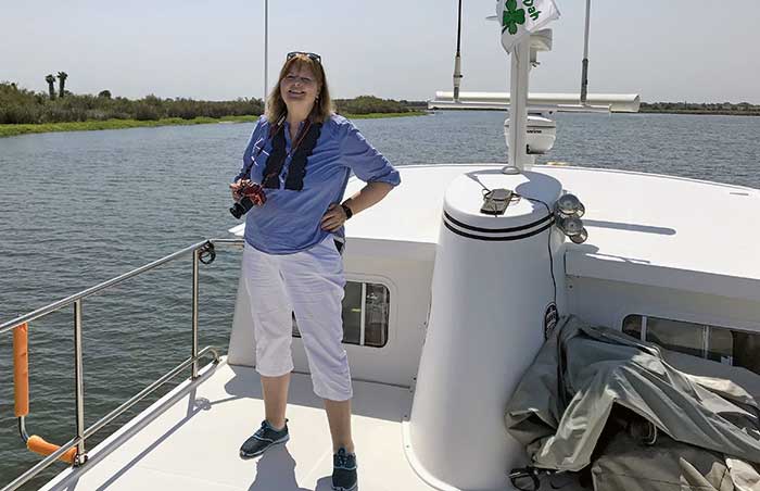 Lisa approaching Potato Slough