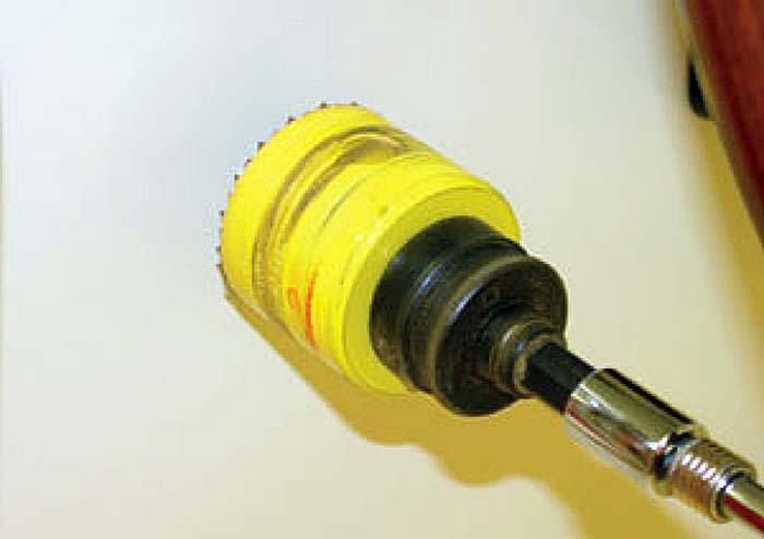 Drilling a mounting hole