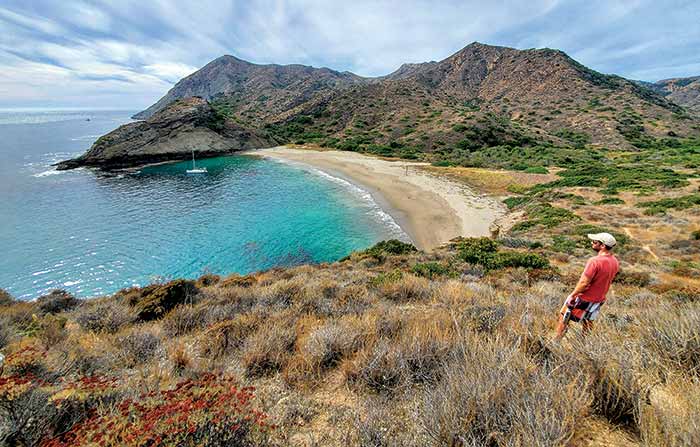 Bohemia at anchor in ­Coches Prietos, Santa Cruz Island