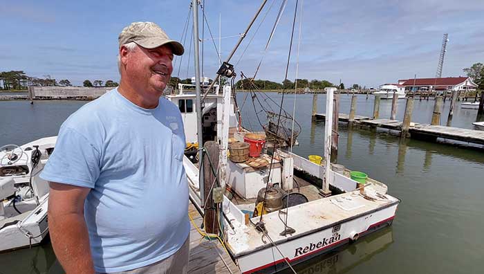 Captain Mike explains crab shedding