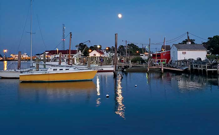 Smith Island Harbor at sunset