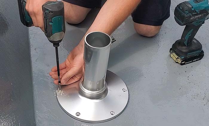 Step 2: Run screw through hole