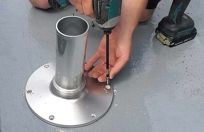 Step 4: Run screw through hole on other side