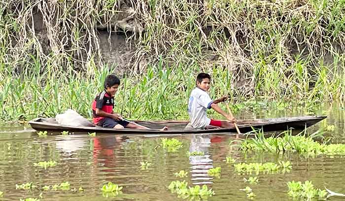 Local boys on the Amazon