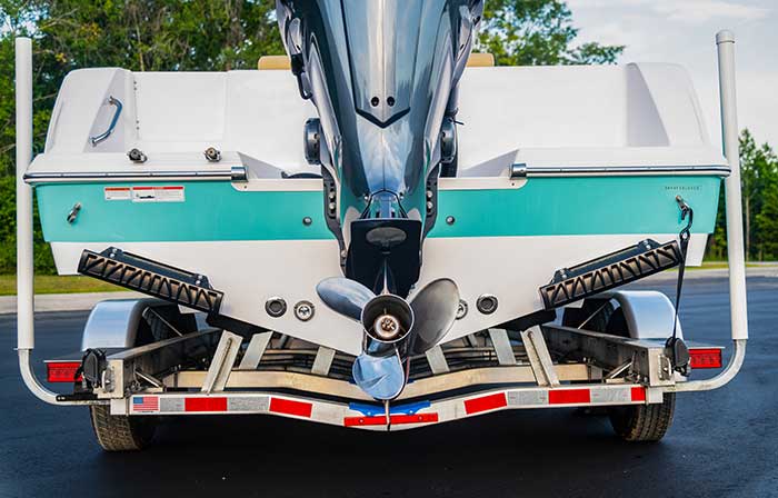 Seakeeper ride vessel attitude control system boat transom view