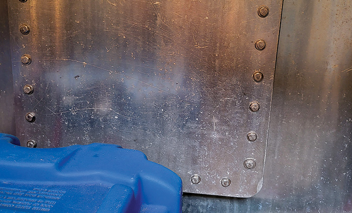 Aluminum protection for fuel pump showing difficulty with access