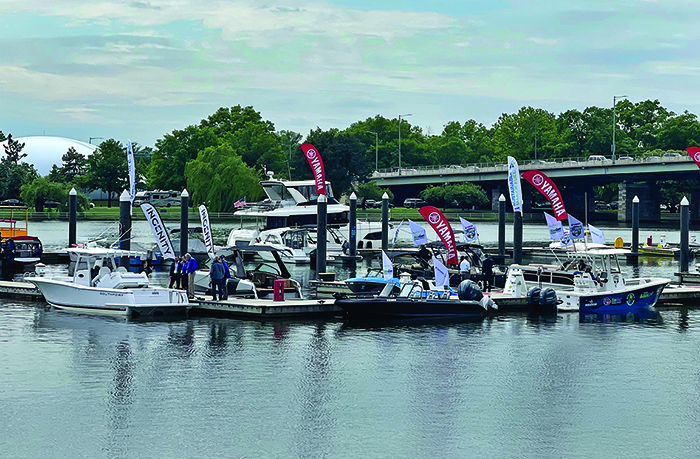 Several major engine manufacturers championed alternative fuels at a marine.