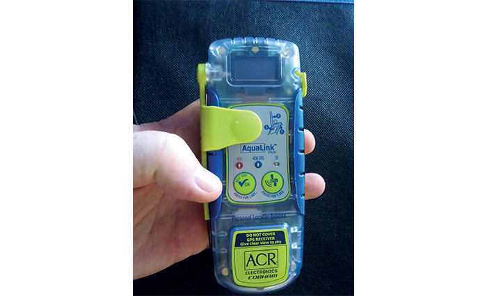 Small hand held AquaLink beacon.