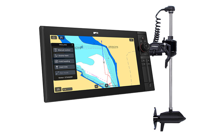 Photo of a black slide-out menu bar with navigation system displayed