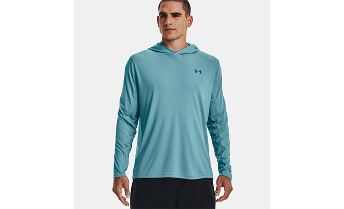 Aqua blue Under Armour Iso-Chill  Shorebreak Fill Hoodie