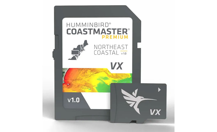 Side-by-side Humminbird Coastmaster SD card and microSD card